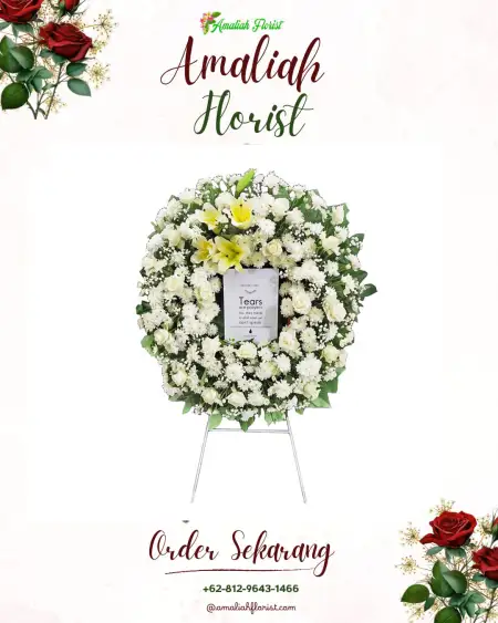 Krans Bunga Duka Kembaran